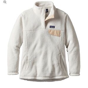 Patagonia Cream Sherpa Fleece Jacket with Logo